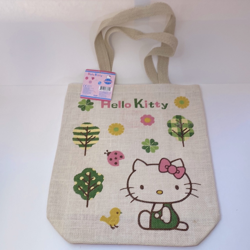Hello Kitty tote bag NEW Sanrio, tree, floral, ladybug, clover design